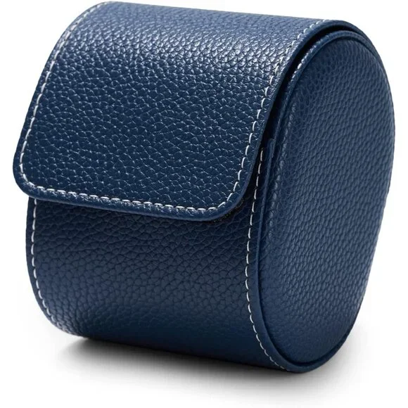 Luxury Leather Travel Watch Case Single Watch Box for Men and Women Portable Jew